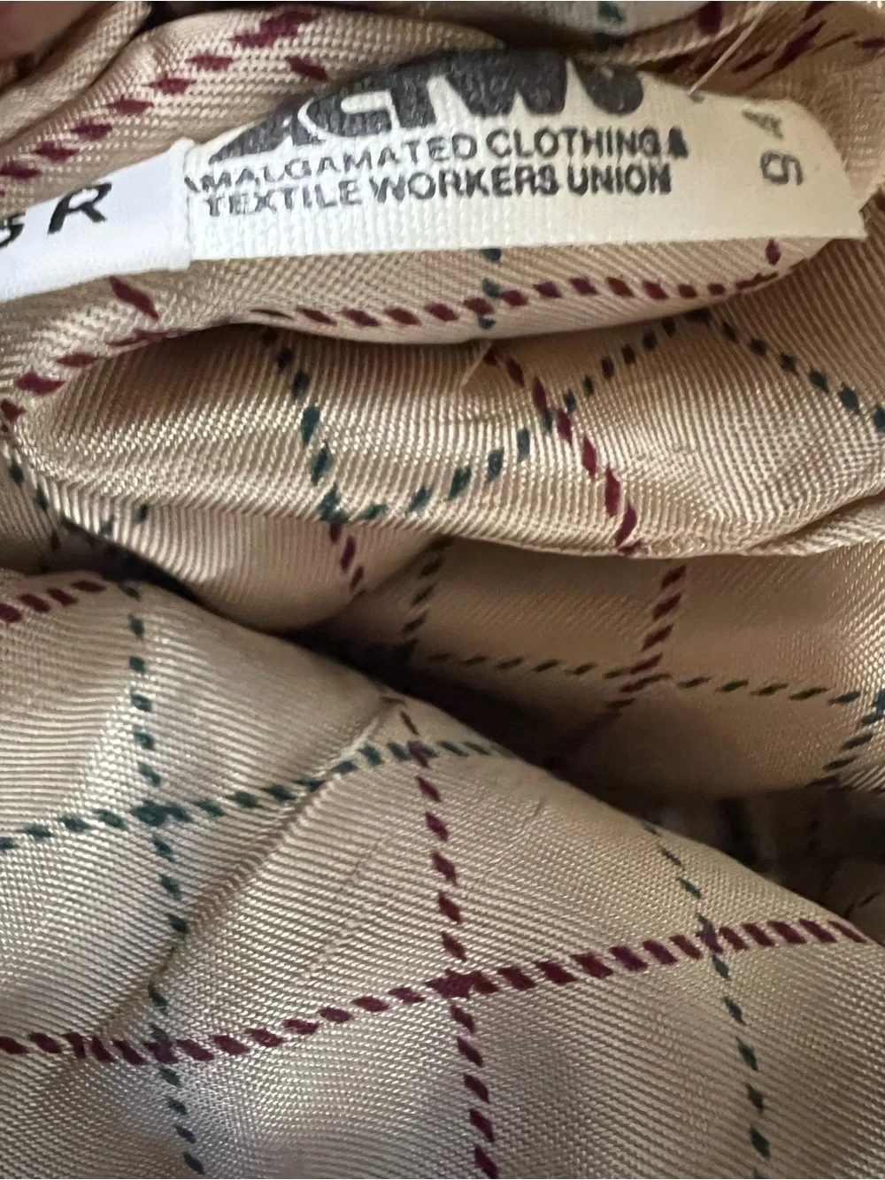 VTG Tommy Hilfiger Wool Plaid Blazer 46R ACTWU Union Made Sport Coat Fall Tweed